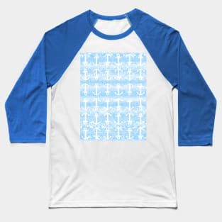 SAIL Away Anchor Pattern Baseball T-Shirt